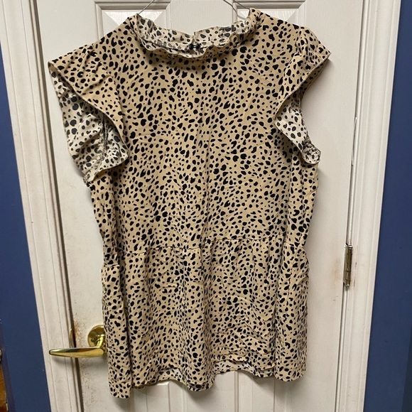 Womens leopard print cap sleeve tunic XL
New without tags - Picture 2 of 9